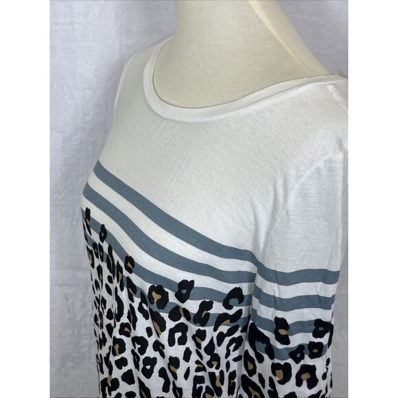 LOFT Factory Long Sleeve T-Shirt Animal Print Size Medium NWT - Picture 2 of 7